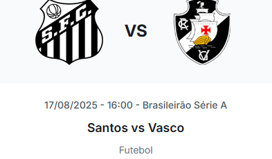 Santos vs Vasco